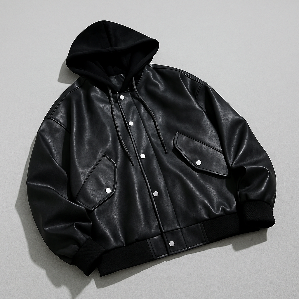 Valiant Leather Hoodie