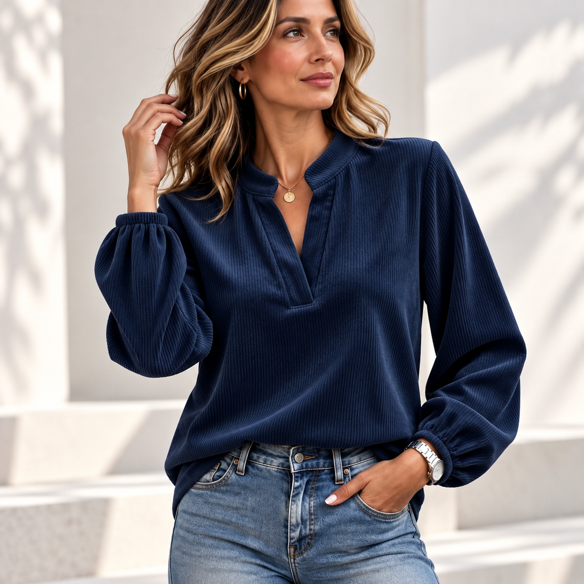 Margot Cord Blouse