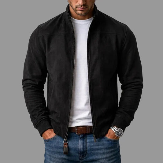 Beckett | Suede Bomber Jacket