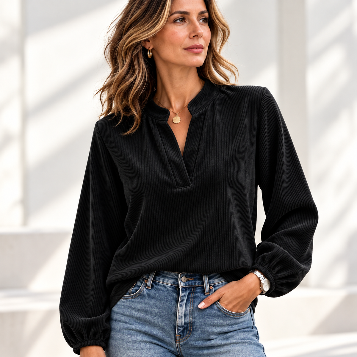 Margot Cord Blouse
