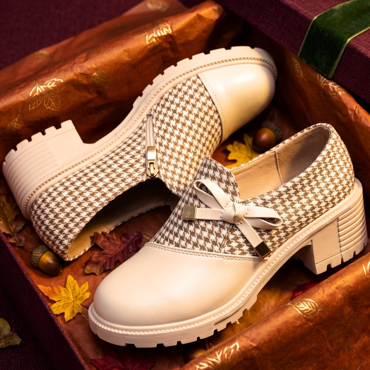 Colette Houndstooth Loafers