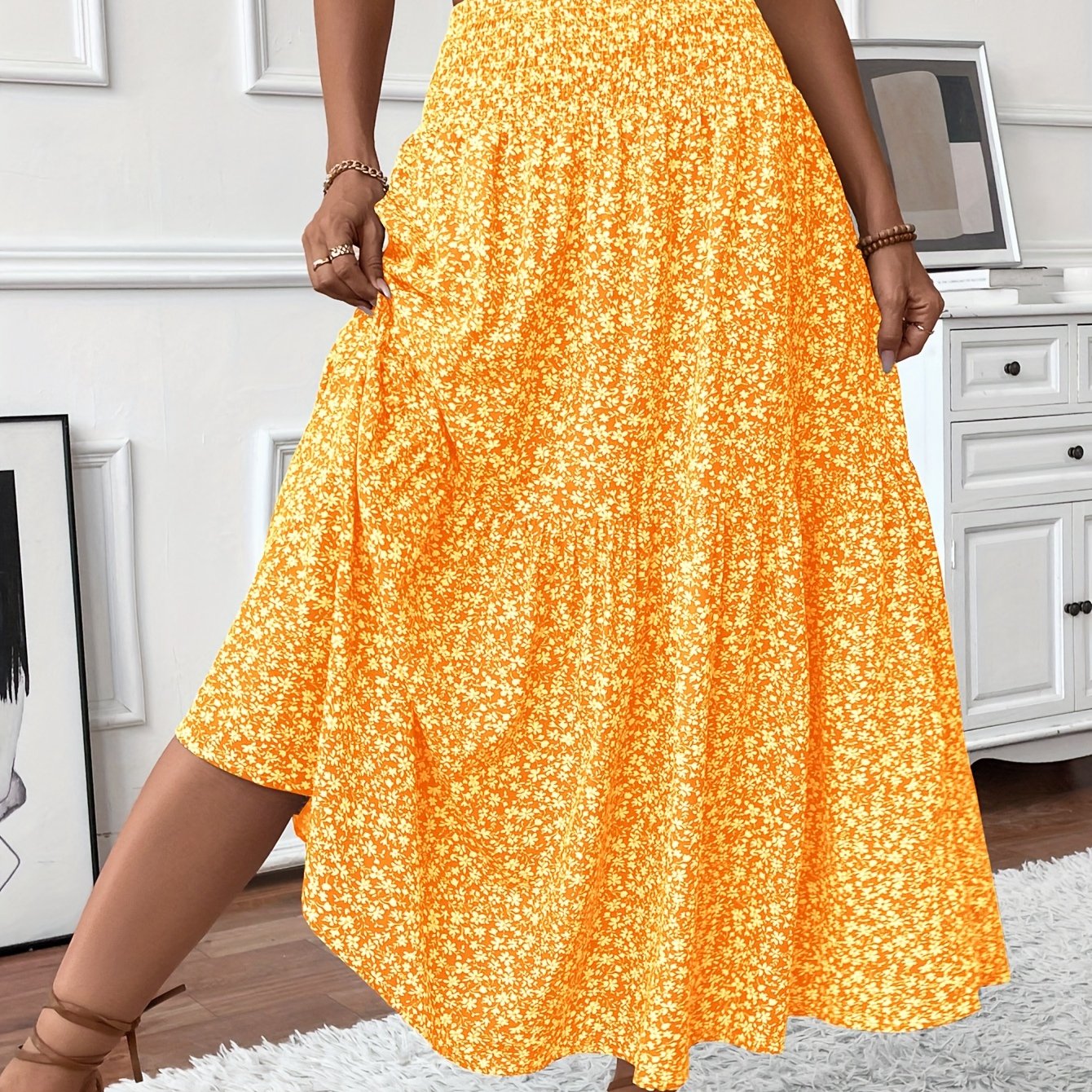 Elena Ditsy Floral Skirt