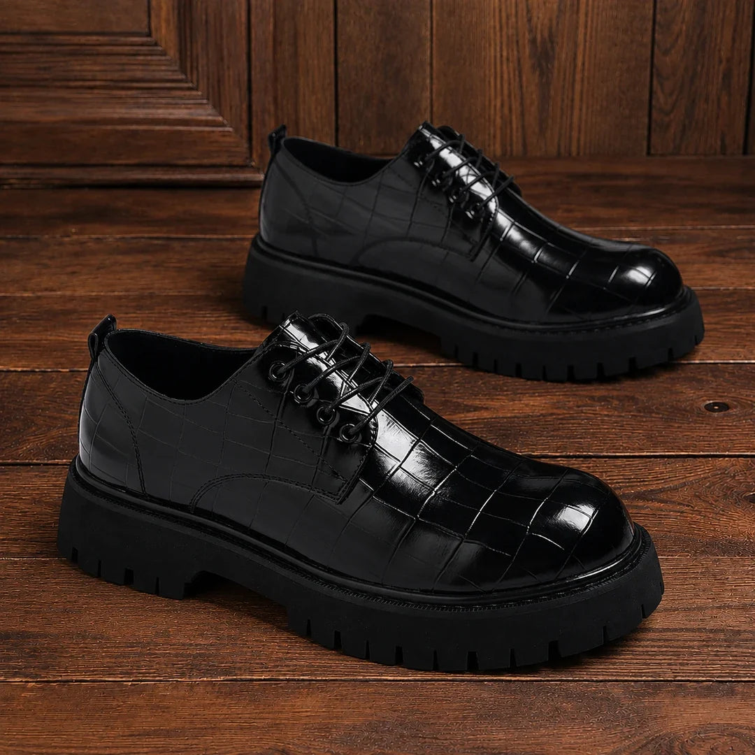Embossed Derby Shoes