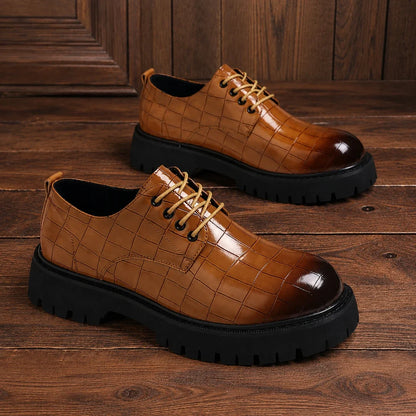 Embossed Derby Shoes