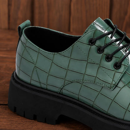 Embossed Derby Shoes