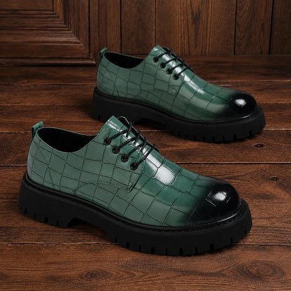 Embossed Derby Shoes