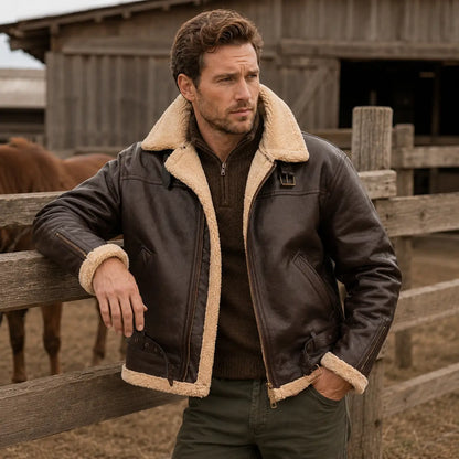 Furvello Men's Jacket | Faux Fur-Lined & Wind-Resistant
