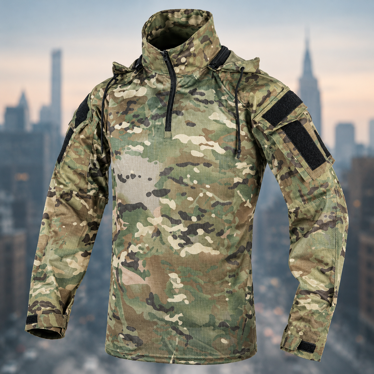 Ridgeline Tactical Hooded Half-Zip Shirt