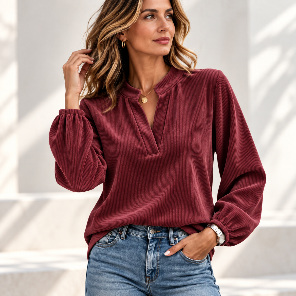 Margot Cord Blouse