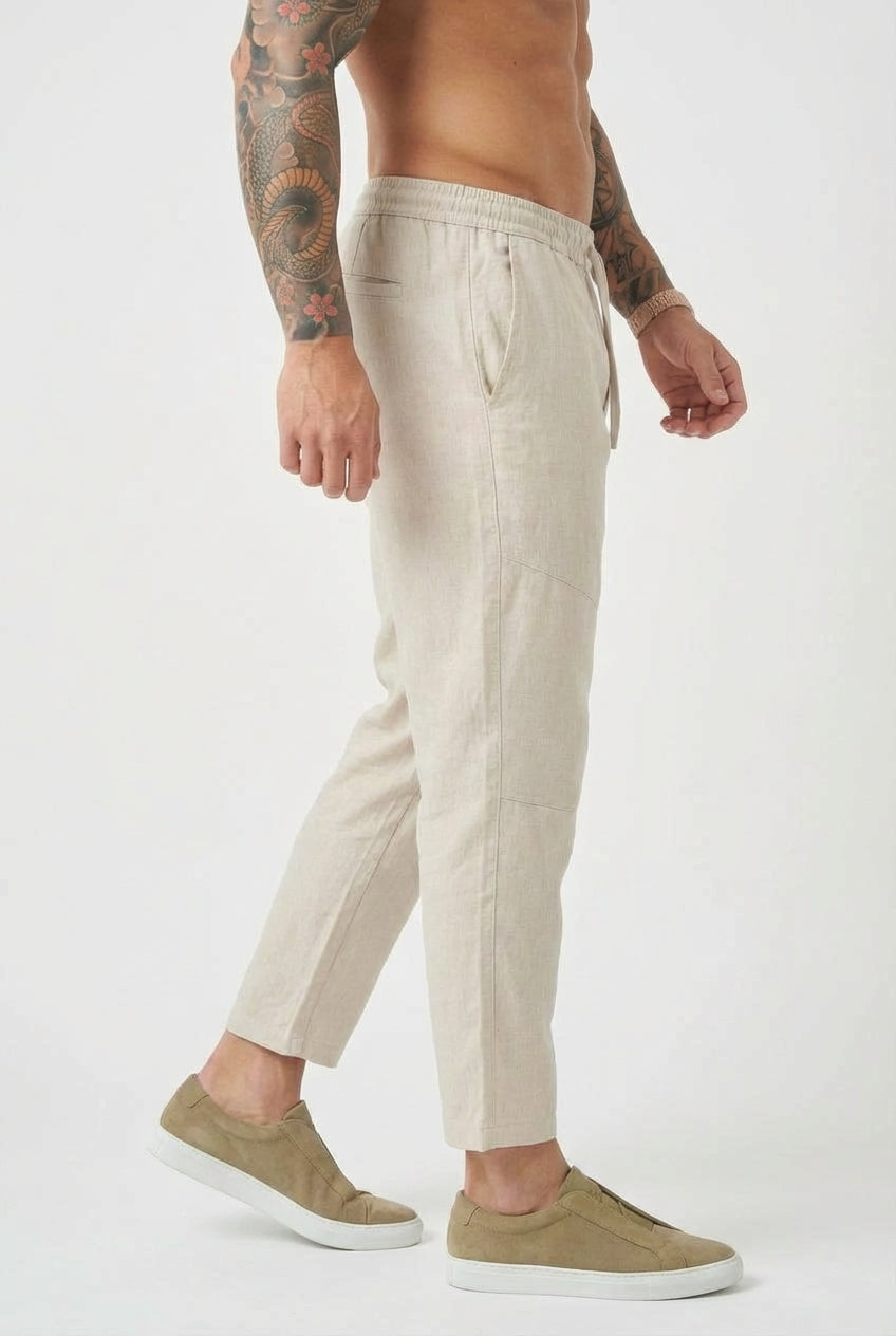 Kyoto Linen Cropped Pants