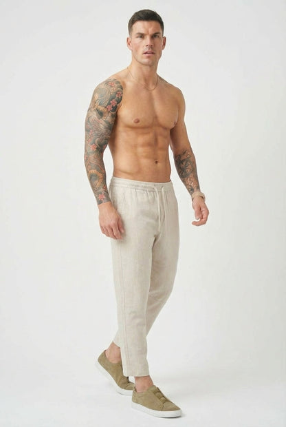 Kyoto Linen Cropped Pants